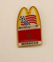 Vintage McDonalds work cup soccer USA Pin 1994 morocco