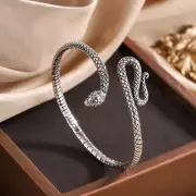 Snake Bangle 925 Sterling Silver Bangle Adjustable Bangle