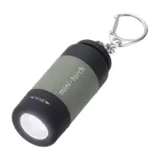Mini Keychain Flashlight, LED Flashlight Torch USB Rechargeable, Grey