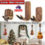 Ply Wood Guitar Wall Mount Hook Hanger For Guitar Ukulele with Pick Slot On Top