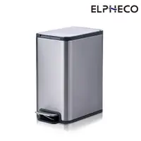 在飛比找松果購物優惠-美國ELPHECO 不鏽鋼腳踏緩降靜音垃圾桶 ELPH750