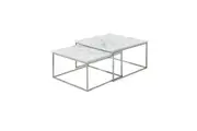 Design Square Square Nesting Coffee Table Set - White