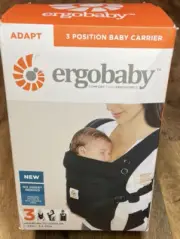 Ergobaby Adapt Baby Carrier 3 Position Cool Air Mesh Onyx Black 7-45 Lbs