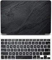 Hard Case Compatible with MacBook Pro 14 inch Case 2021 Model A2442 M1 Pro / M1 Max with Retina Display & Touch ID, Plastic Shell Cover Case & Keyboard Cover Skin - Black