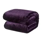 Trafalgar Plush Mink Blanket - Orchid, Single/Double - Single/Double