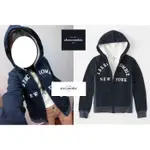 §上鉌嚴選A&F KIDS ABERCROMBIE SHERPA-LINED LOGO HOODIE 熊寶寶連帽外套-藍