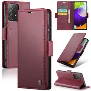 CaseMe Samsung Galaxy A73 5G Folio Wallet Case Cover Side Closure A736 [Wine]