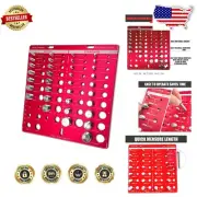 Compact Stainless Steel Thread Gauge with 34 Sizes & Quick Identification