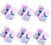 VILLFUL 12 Pack Mermaid Theme Goody Bags Mermaid Party Favor Paper Bags Reusable Candy Pouches for Events