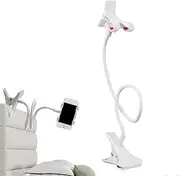 Phone Holder Gooseneck | Cell Phone Clamp Clip for Desk,Stable Cellphone Bracket Clamp Stand with Easy Adjustment for Table Bedroom Gyms