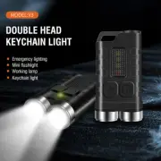 V3 Mini EDC Flashlight 900LM Light Torch Rechargeable Keychain Magnet UV Light..
