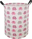 19.7 Laundry Hamper Toys Box Storage Bins Canvas Waterproof Collapsible Clothes
