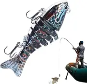 Bass Fishing Lures - Multi-Jointed Freshwater Fishing Lures with Hook - Colorful Angling Accessories, Trout Bait for All Water Layers