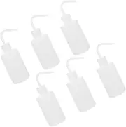 HAWILLOSCH 6pcs Plastic Empty Washing Bottle Refillable Graduated Squeeze Bottles for Barber Shops Labs Home Use