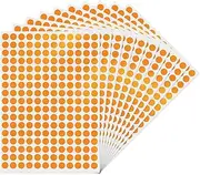 Orange Round 10mm Dot Stickers Self-Adhesive Marking Dots Waterproof Adhesive Dots Stickers Small Colour Coding Labels 2040 Pieces