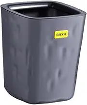 Ｂｅｓｇａ Open Top Trash Can, Storage Bucket Without Lid, Simple Garbage Bin, Dustbin for Bathroom Entryway Bedroom Living Laundry Room, Gray