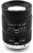 5 Megapixel HD 50mm CCTV Lens C-Mount F1.8 Format 2/3 Inch Industrial Lens Manual Iris for Surveillance Security Camera
