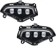 Pair Of Led Front Fog Lights For Toyota For Rav4 20192022, Super Waterproof Daytime Running Lights Turn Signal Lamps