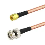 BNC Male to SMA Male RG400 Tester Probe Cable 1m for Signal Function Generator