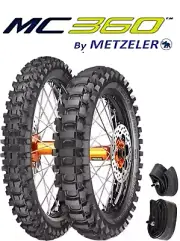 METZELER MC360 80/100-21 & 100/90-19 TIRE SET +TUBES MID-HARD OFF-ROAD YAMAHA
