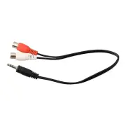 Gold Audio cable 3.5mm 1/8 Stereo Female Mini To 2 Male Adapter For iPad