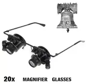 20x Hands Free Magnifier LED Binocular Magnifying Glasses Circuit Board Printing