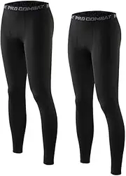[HYCOPROT] Men's Compression Trousers, Quick-Drying Running Trousers, Sports Leggings, Breathable Functional Underwear, Tight Trousers for Basketball, Fitness, Jogging