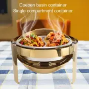 US (2 Compartments)Chafing Dish Buffet Set 6L Stainless Steel Alcohol Heated