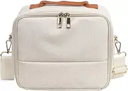 Hard Camera Case, Carrying Protective Bag, for Fujifilm Instax Mini 12/11/9/EVO/ 40/90/Link2/Liplay Camera Universal Digital Camera Case, Storage Protective Carrying Bag with Shoulder Strap (White)