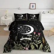 Feelyou Sun and Moon Decor Bedding Set Twin Size Girl Bohemian Comforter Sets...