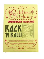 Sublime Stitching Rock 'N Roll Iron-On Embroidery Patterns Drums Guitar Mix Tape