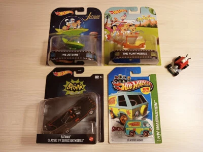 Hot Wheels Retro Set - Flintstones / Jetsons / Scooby Doo / Batman + Snoopy cars