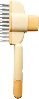 Pet Hair Removal Comb Flea Comb, Cat Grooming Brush, Release Button Self-Cleaning Pet Grooming Comb With Release Button Detangling Comb
