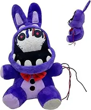 FNAF Withered Purple Bunny Plush Toys,FNAF Security Breach Bonnie Stuffed Animal Plush for Lovers