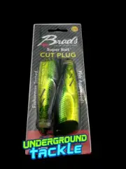 BRAD’S 2-Pack Super Bait Cut Plug UV “CHART JACK ” type Lure NEW