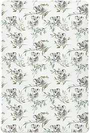 Fitted Crib Sheets for Toddler and Infant Baby Soft Breathable Comfortable Nursery Bed Sheet for Standard Size Crib Mattress 52x28in Beauty Koala