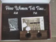 How Woman Tell Time Wall Mounted Wine Rack For Wine Glasses and Coffee Mugs