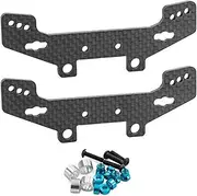 2Pcs Carbon Front Rear Shock Tower for Tamiya TT-02RR TT-02D TT02 TT-02R Hop Up RC Car Upgrade Parts
