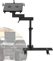 SPIRRELAB Universal Laptop Vehicle Mount for Trucks, Vans, SUVs, Aluminum Car Computer Laptop Notebook Tablet Holder Built-in Cooling Fan Dual Pivot Adjustable Height 11.9" to 20"
