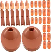 VICASKY Nail Art Training Kit Manicure Practice Hand Natural Skin Tone Flexible Fingers for Beginners