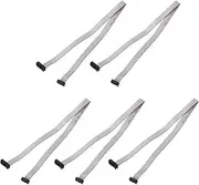 uxcell 5 Pcs IDC Flat Ribbon Cable, 2.54mm Pitch 12mm Width 50cm Long 10 to 16 Pin FC to FC Flat Ribbon Connector Jumper Wire for PC, LED Displays