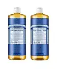 ^ 2 x Dr. Bronner's Pure-Castile Soap Liquid 18-in-1 Hemp Peppermint 946mL