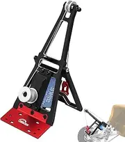 Hobby Fans Alluminum RC Winch Double Stent Rescue Set Truck Tow Crane Arm Wrecker Kit with 360° 35KG Servo for 1/10 SCX10 TRX4 RC Crawler and Trailer RC Upgrade Parts (Black & Red)