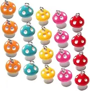 [KALLORY] Cute Resin Mushroom Pendants Diy Jewelry Charms for Necklace Bracelet Earring Making