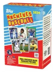 Factory Sealed 2024 Topps Archives Blaster Box - 4 Black Parallels Per - On Avg