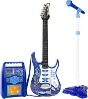 Kids Electric Musical Guitar Play Set, Toy Guitar Starter Kit Bundle W/ 6 Demo S