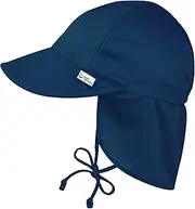 i Play. by Green Sprouts Baby & Toddler Breathable Flap Hat All-Day, UPF 50+ Sun Protection Wet or Dry