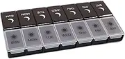 Lancoon Pill Organiser One Week 14 Compartment Travel Portable Sorting Multi-Compartment Box Morning and Evening, Am Pm for Medication/Vitamins/Fish Oils/Supplements
