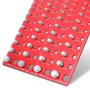 Comprehensive 44-Nut Thread Checker for Standard and Metric Sizes, Red Finish
