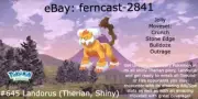 Pokemon Legends Arceus Shiny Landorus (Therian) Max Effort Fast Delivery